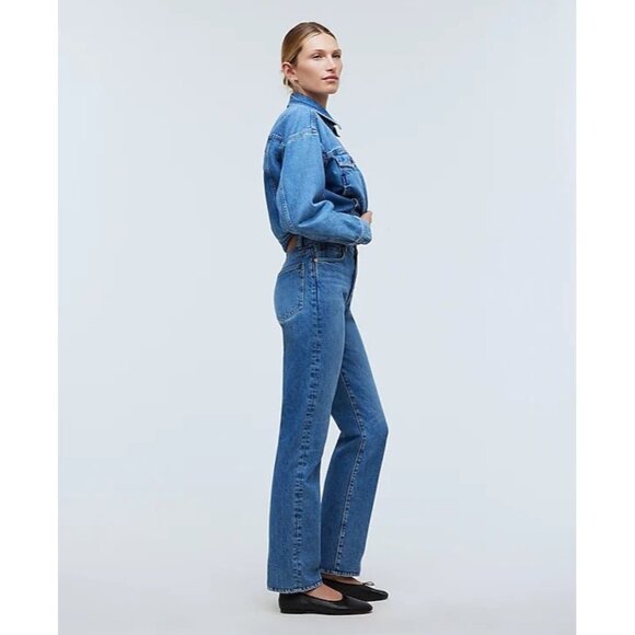 Madewell The '90s Straight Jean in Grenhart Wash - Picture 3 of 9